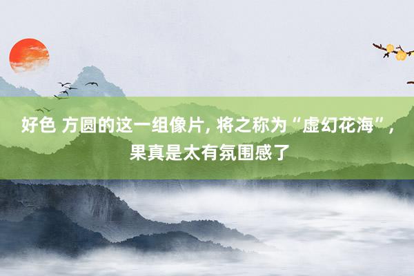 好色 方圆的这一组像片， 将之称为“虚幻花海”， 果真是太有氛围感了